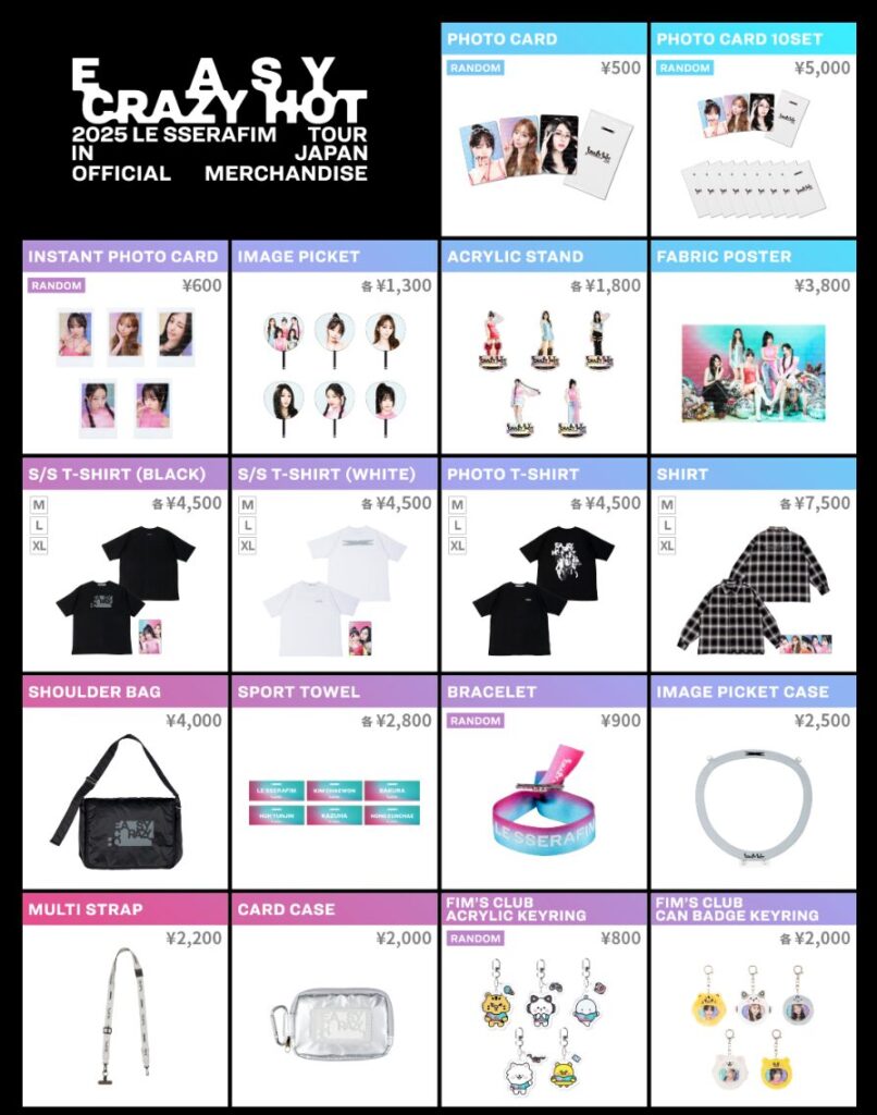 LE SSERAFIM ライブ2025 グッズ情報